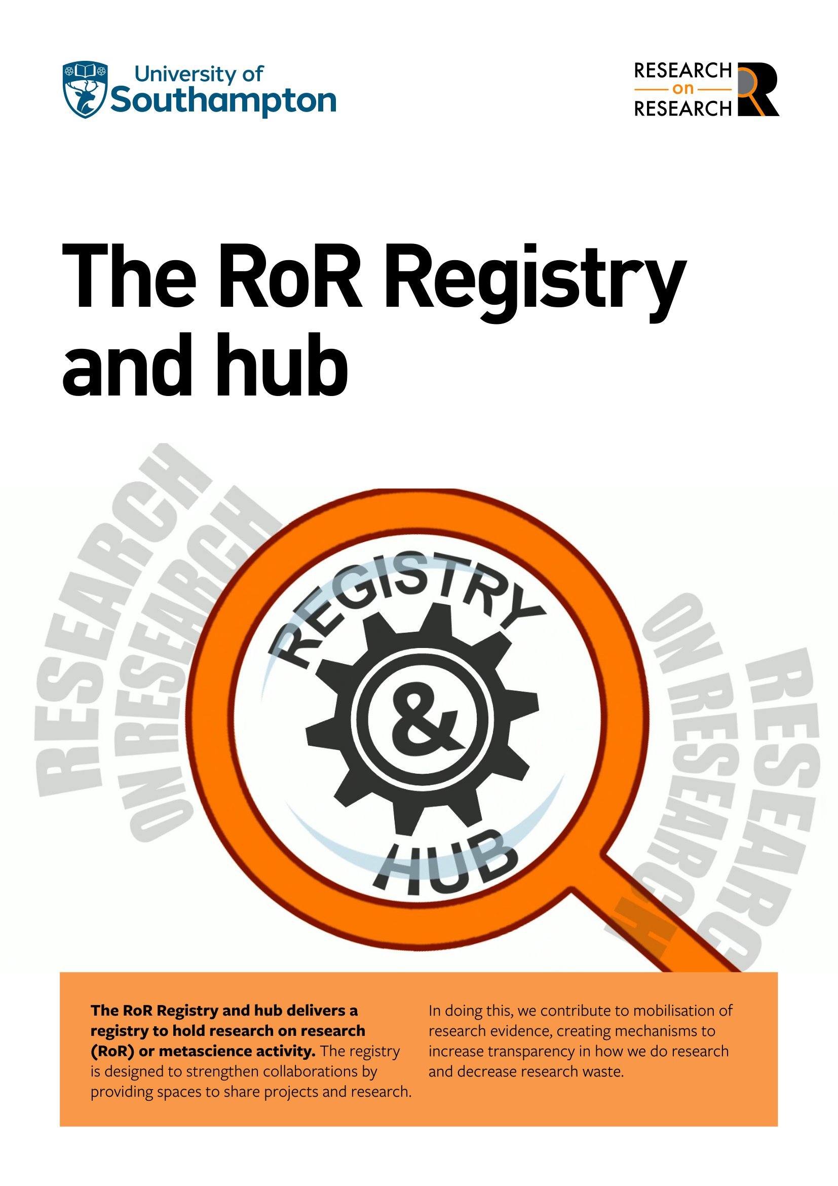 The RoR registry and hub